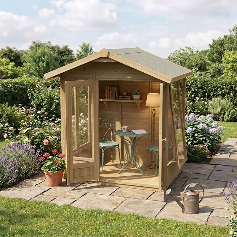 6' x 4' Forest Timberdale 25yr Guarantee Double Door Apex Summer House (2.10m x 1.55m) online kaufen