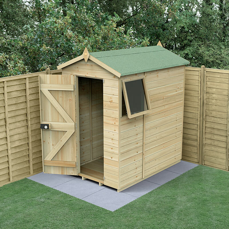 6' x 4' Forest Timberdale 25yr Guarantee Tongue & Groove Pressure Treated Apex Shed (1.93m x 1.37m) online kaufen