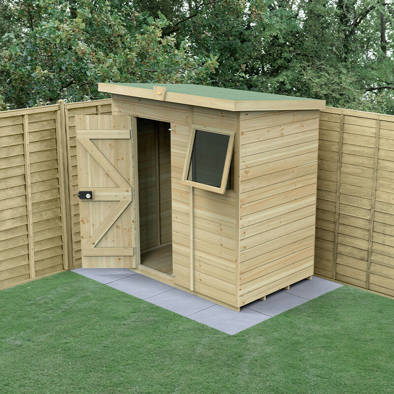6' x 4' Forest Timberdale 25yr Guarantee Tongue & Groove Pressure Treated Pent Shed (1.95m x 1.38m) online kaufen