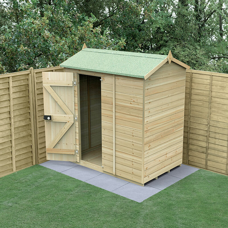 6' x 4' Forest Timberdale 25yr Guarantee Tongue & Groove Pressure Treated Windowless Reverse Apex Shed (1.93m x 1.37m) online kaufen