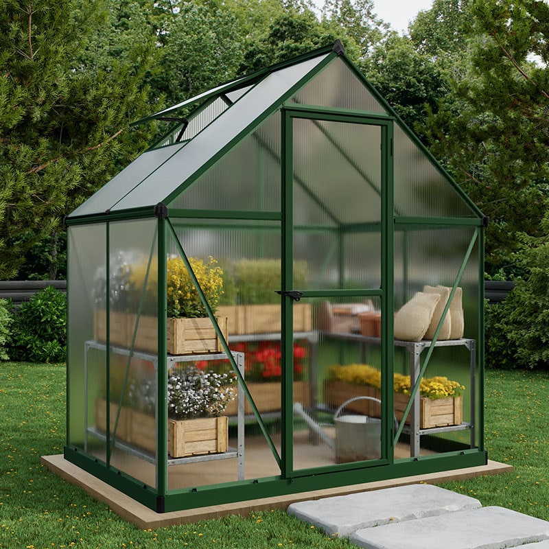 6' x 4' Palram Canopia Mythos Small Green Polycarbonate Greenhouse (1.85m x 1.26m) online kaufen