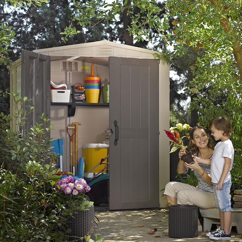 6' x 6' Keter Factor Plastic Garden Shed (1.78m x 1.96m) online kaufen