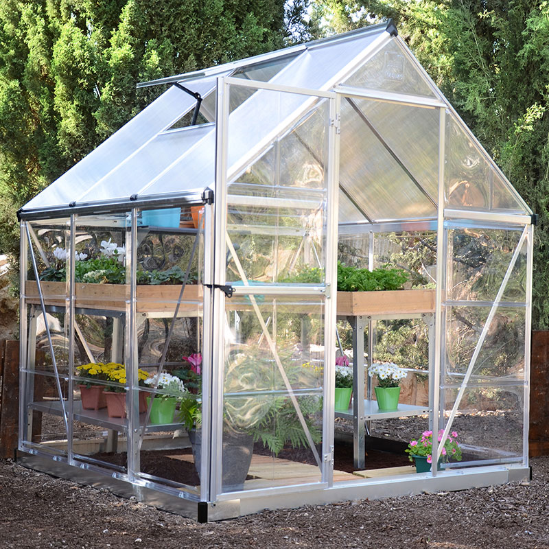 6' x 6' Palram Canopia Hybrid Silver Polycarbonate Greenhouse (1.85m x 1.86m) online kaufen