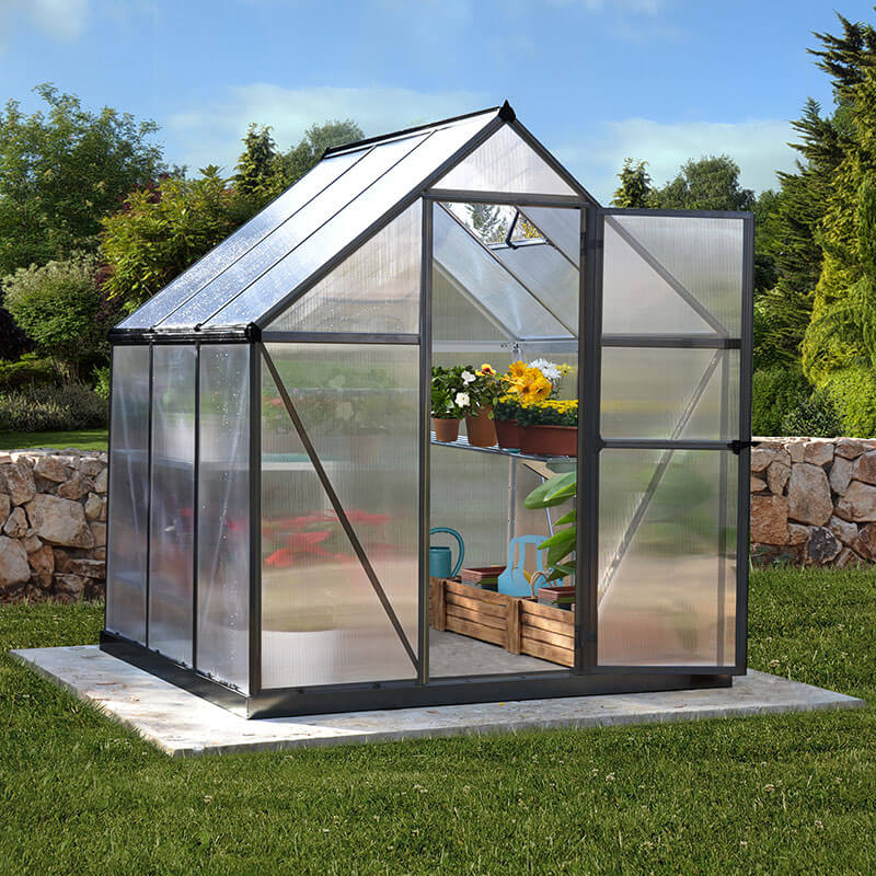 6' x 6' Palram Canopia Mythos Grey Greenhouse (1.85m x 1.86m) online kaufen
