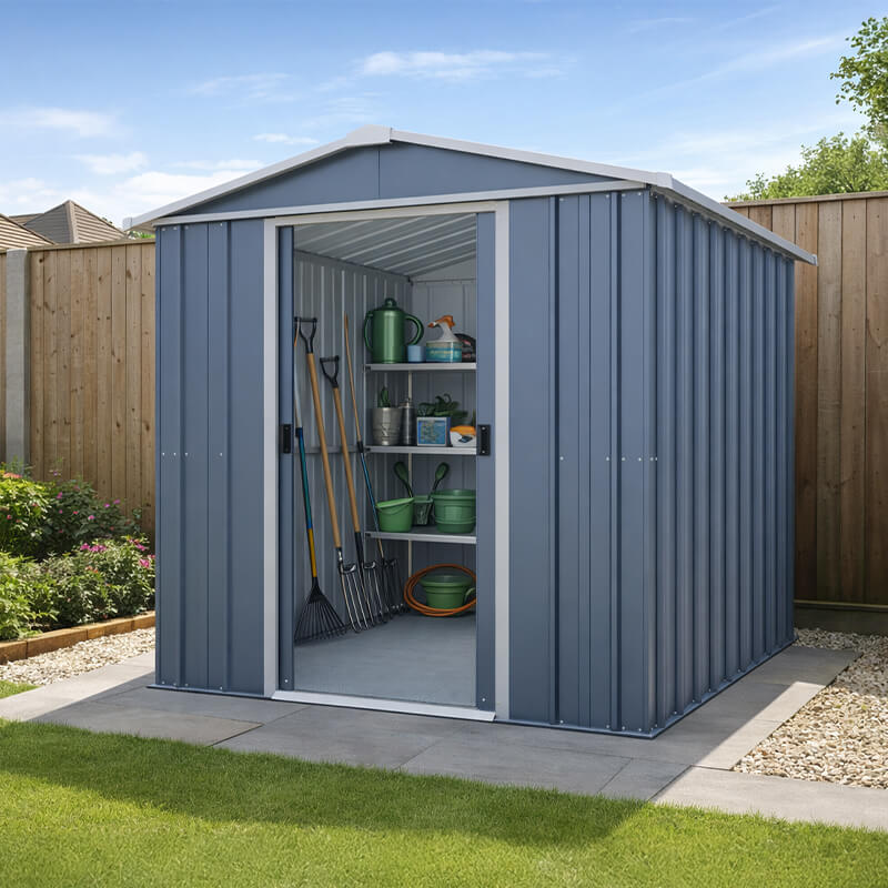 6' x 7' Yardmaster Castleton Anthracite Metal Shed (2.02m x 2.17m) online kaufen