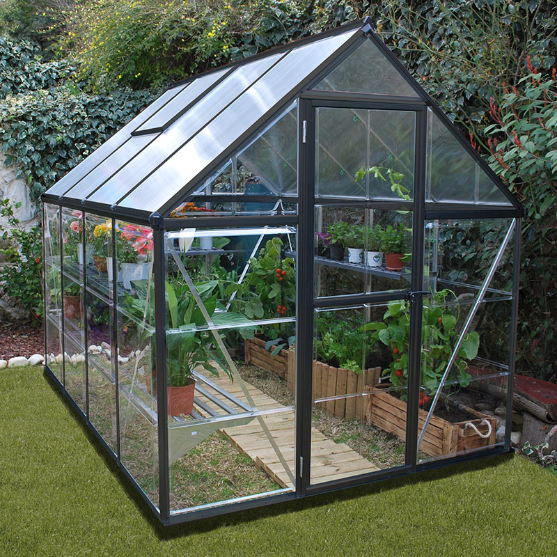6' x 8' Palram Canopia Hybrid Walk In Grey Polycarbonate Greenhouse (1.85m x 2.47m) online kaufen