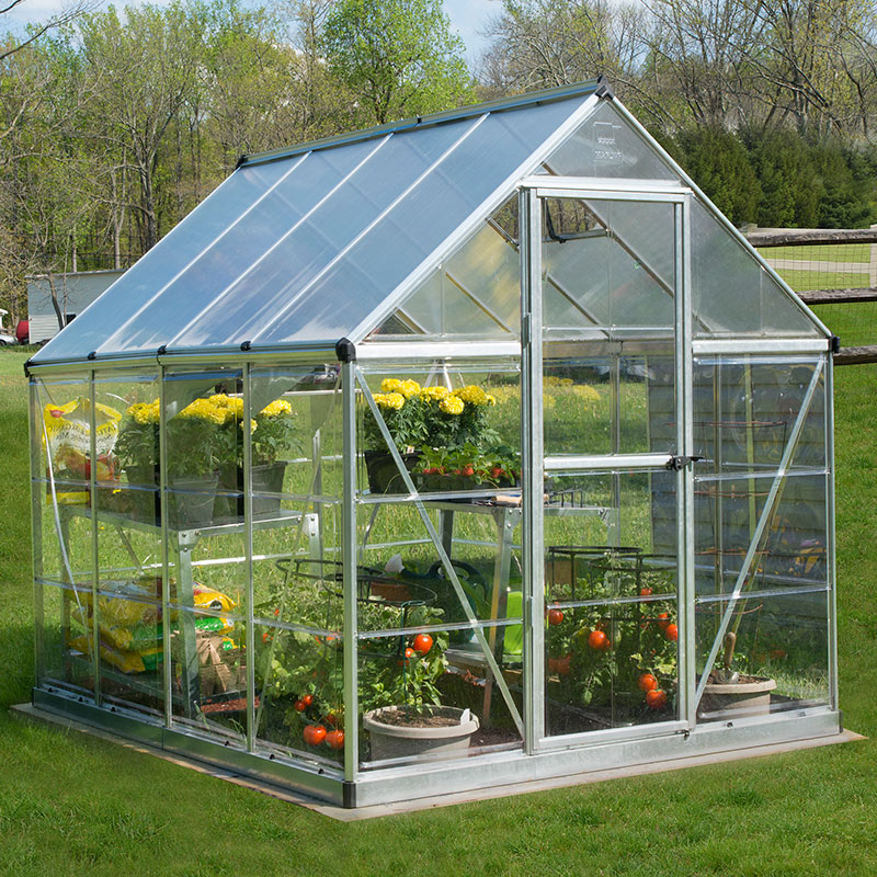 6' x 8' Palram Canopia Hybrid Walk In Silver Polycarbonate Greenhouse (1.85m x 2.47m) online kaufen