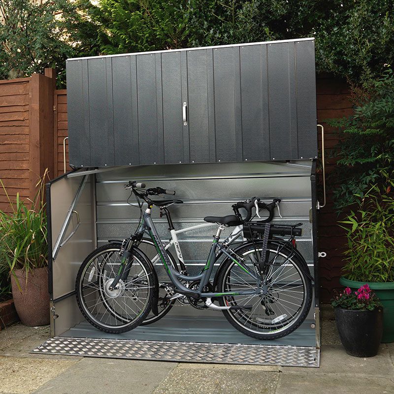 6'4 x 2'9 Trimetals Protect.a.Cycle Metal Bike Shed with Ramp - Anthracite (1.95m x 0.88m) online kaufen