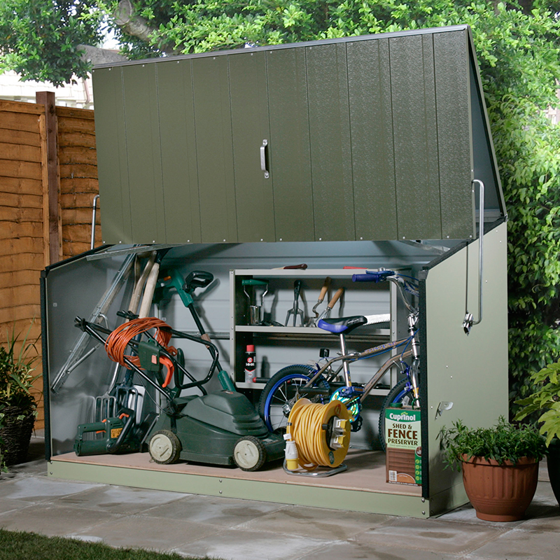 6'5 x 2'11 Trimetals Storeguard Green Metal Garden Storage Unit (1.96m x 0.89m) online kaufen