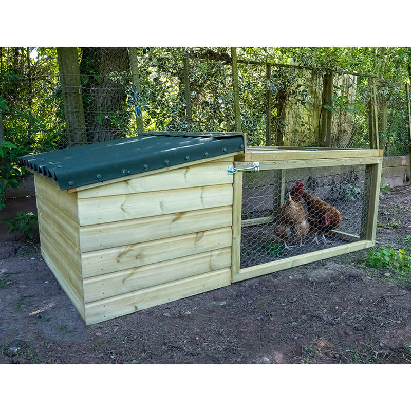 6'6 x 3'5 Forest Hedgerow Wooden Chicken Coop with 4ft Run (1.99m x 1.05m) online kaufen