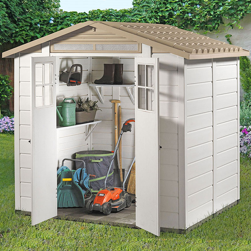 6'6 x 5'4 Shire Tuscany Evo 200 Apex Plastic Double Door Shed (2.02m x 1.62m) online kaufen
