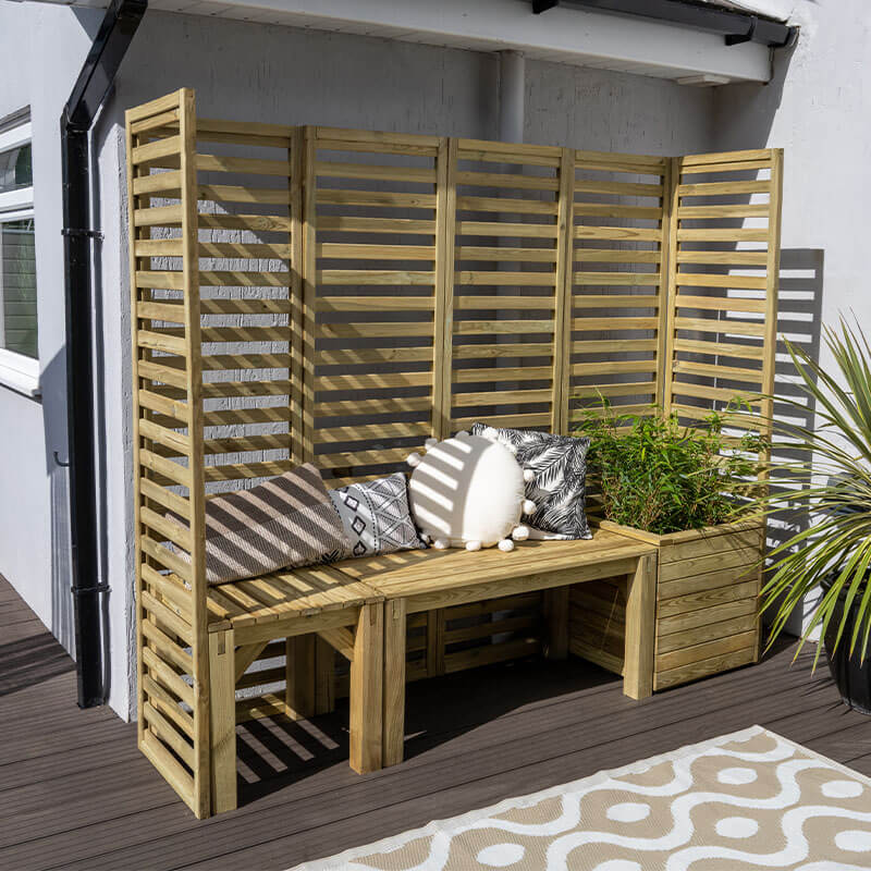 6'9 x 1'9 Forest Modular Wooden Garden Seating Set Number 2 (2.06m x 0.53m) online kaufen