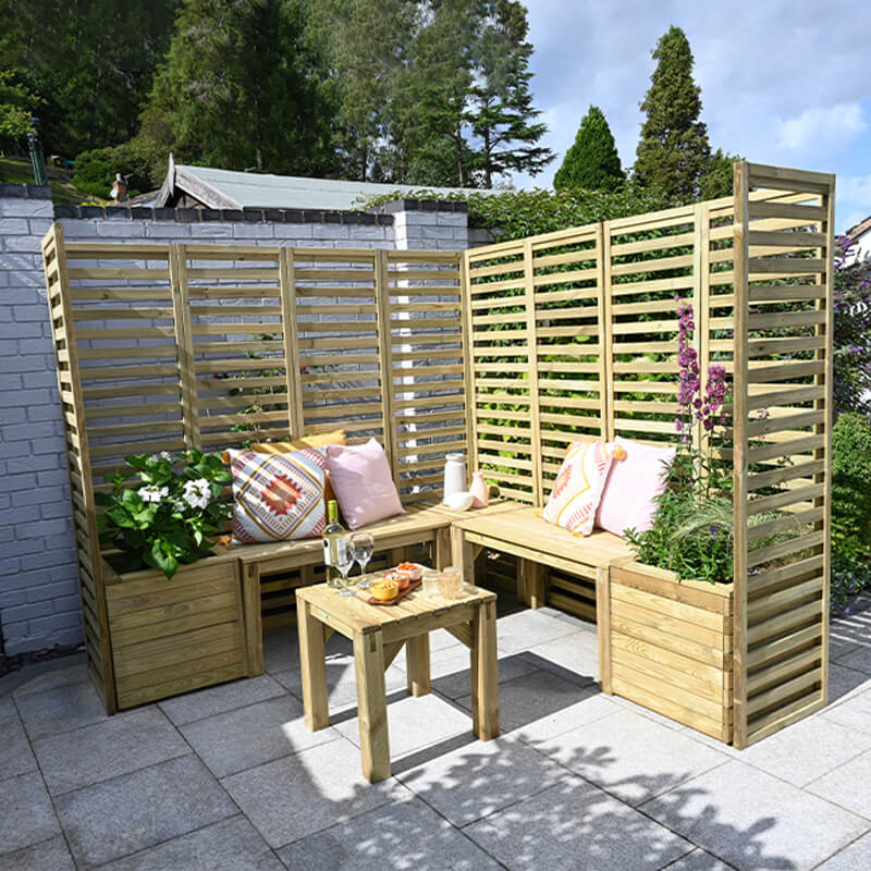 6'9 x 6'9 Forest Modular Wooden Garden Seating Set Number 3 (2.06m x 2.06m) online kaufen