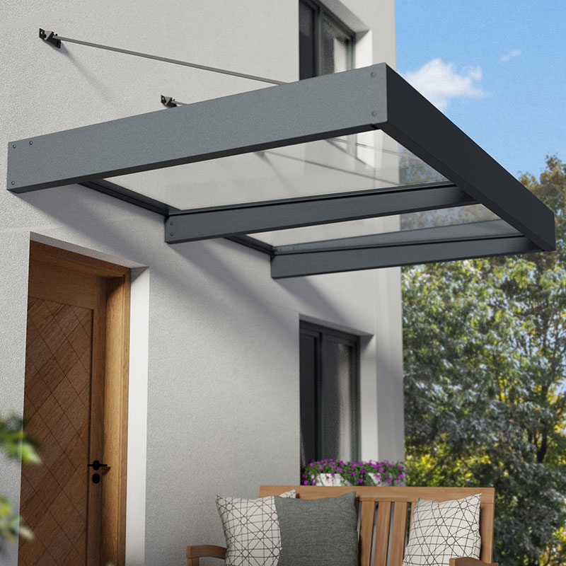 6â4 x 4â7 Palram Canopia Sophia XL 2000 Grey Clear Door Canopy (1.92m x 1.4m) online kaufen