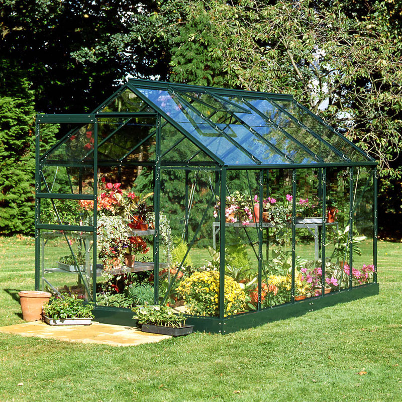 6'x10' Halls Green Frame Large Paned Toughened Glass Greenhouse (3.19x1.92m) online kaufen