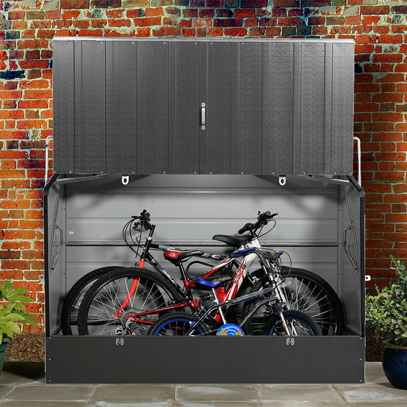 6'x3' (1.8x0.9m) Trimetals Anthracite 'Protect.a.Cycle' Secure Garden Bike Storage online kaufen