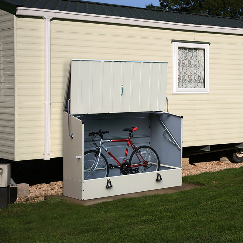 6'x3' (1.8x0.9m) Trimetals Cream 'Protect.a.Cycle' Secure Garden Storage online kaufen