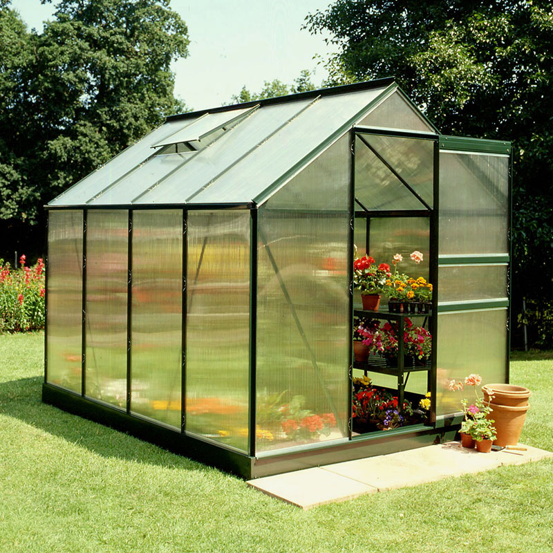 6'x8' Halls Green Frame Polycarbonate Greenhouse (1.92x2.56m) online kaufen