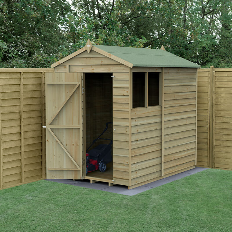 7' x 5' Forest 4Life 25yr Guarantee Overlap Pressure Treated Apex Wooden Shed (2.18m x 1.64m) online kaufen