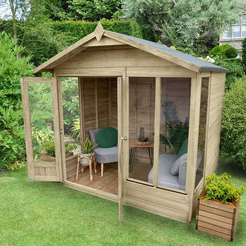 7' x 5' Forest Beckwood 25yr Guarantee Double Door Apex Summer House (2.28m x 1.53m) online kaufen