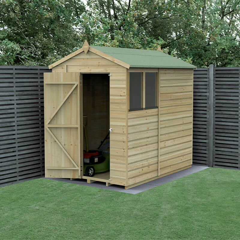 7' x 5' Forest Beckwood 25yr Guarantee Shiplap Pressure Treated Apex Wooden Shed (2.28m x 1.53m) online kaufen