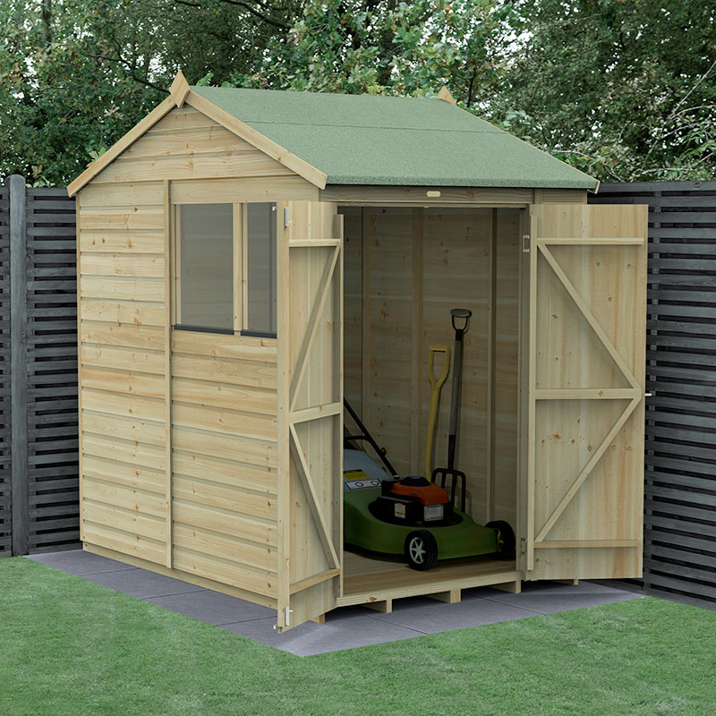 7' x 5' Forest Beckwood 25yr Guarantee Shiplap Pressure Treated Double Door Reverse Apex Wooden Shed (2.28m x 1.53m) online kaufen