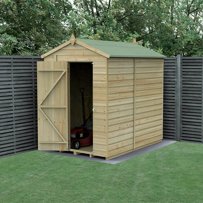 7' x 5' Forest Beckwood 25yr Guarantee Shiplap Pressure Treated Windowless Apex Wooden Shed (2.18m x 1.64m) online kaufen