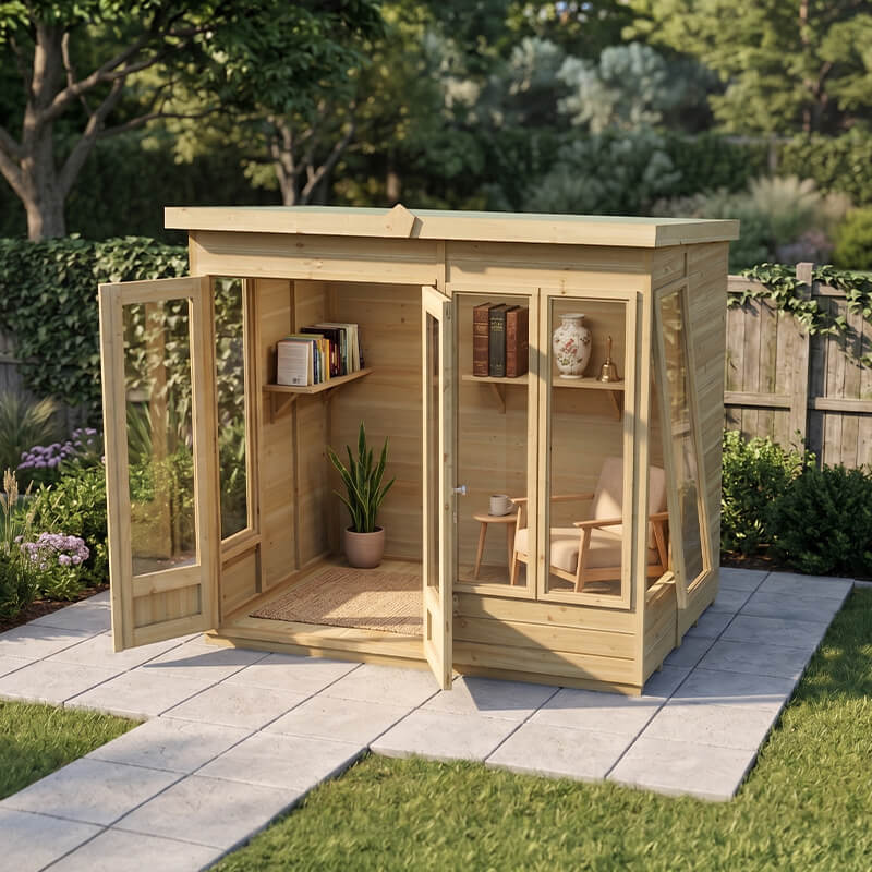 7' x 5' Forest Timberdale 25yr Guarantee Double Door Pent Summer House (2.24m x 1.67m) online kaufen