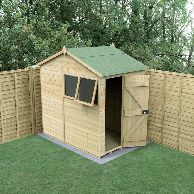 7' x 5' Forest Timberdale 25yr Guarantee Tongue & Groove Pressure Treated Reverse Apex Shed (2.33m x 1.58m) online kaufen