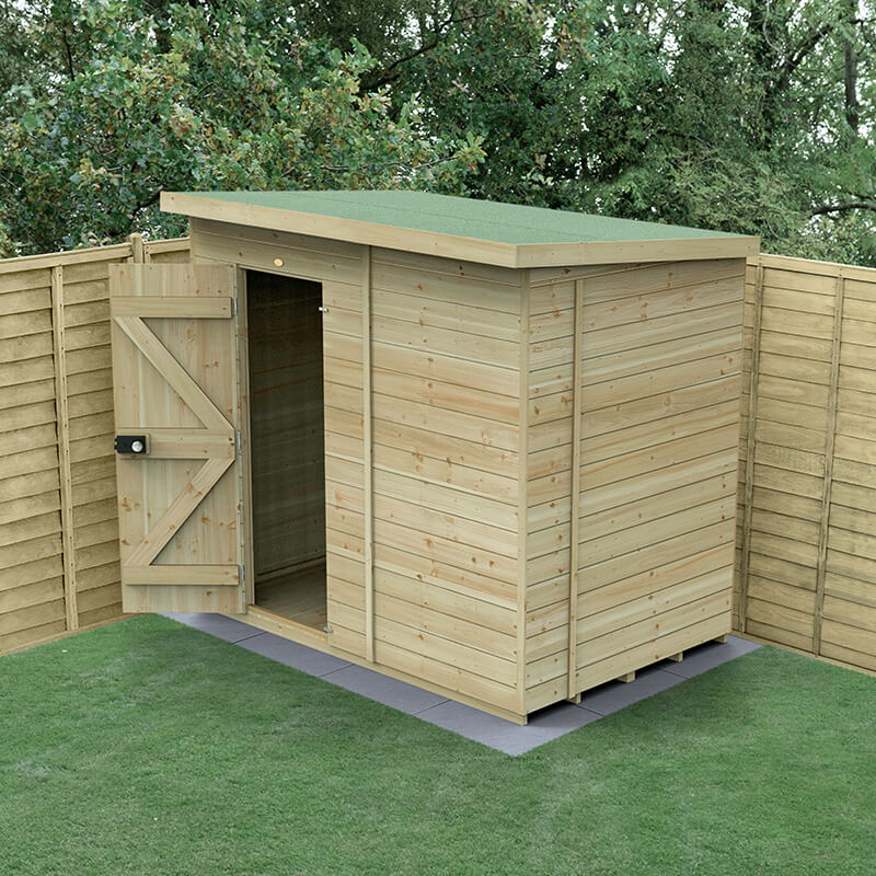 7' x 5' Forest Timberdale 25yr Guarantee Tongue & Groove Pressure Treated Windowless Pent Shed (2.24m x 1.67m) online kaufen