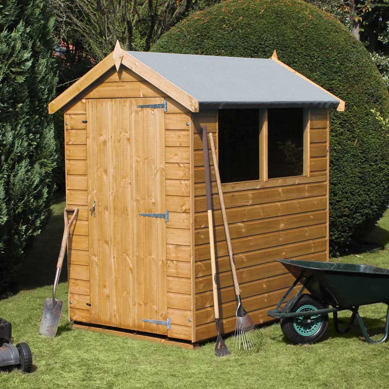 7' x 5' Traditional Standard Shiplap Apex Wooden Garden Shed (2.14m x 1.52m) online kaufen