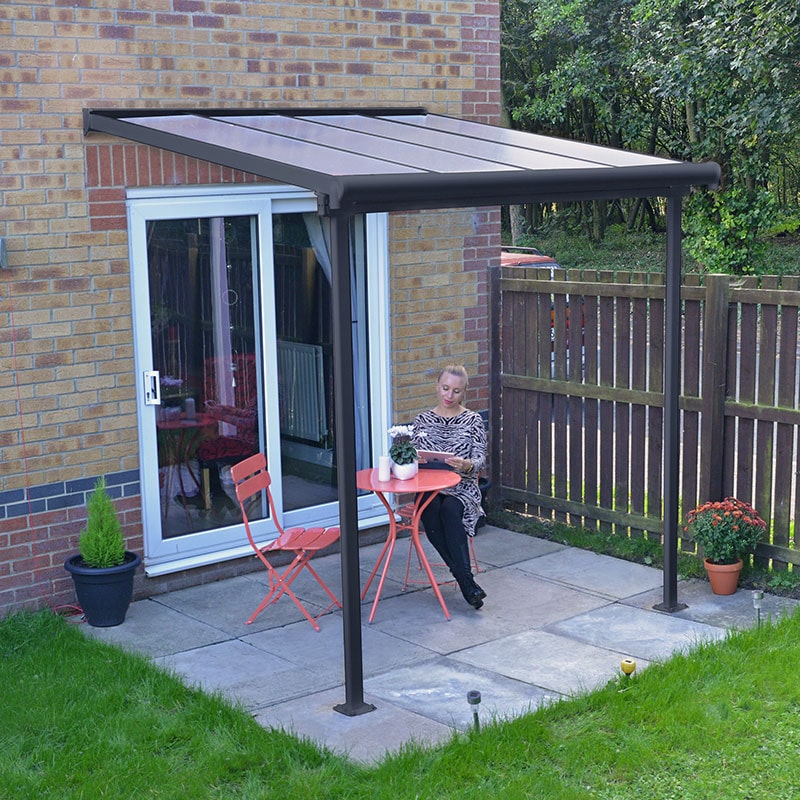 7' x 7' Palram Canopia Sierra Grey Clear Patio Cover (2.28m x 2.25m) online kaufen