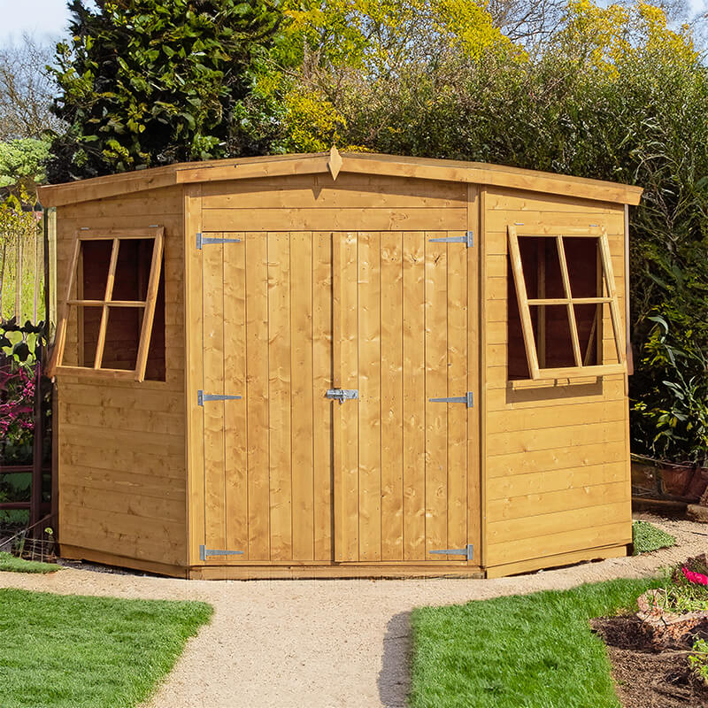 7' x 7' Shire Shiplap Wooden Corner Garden Shed (2.16m x 2.16m) online kaufen