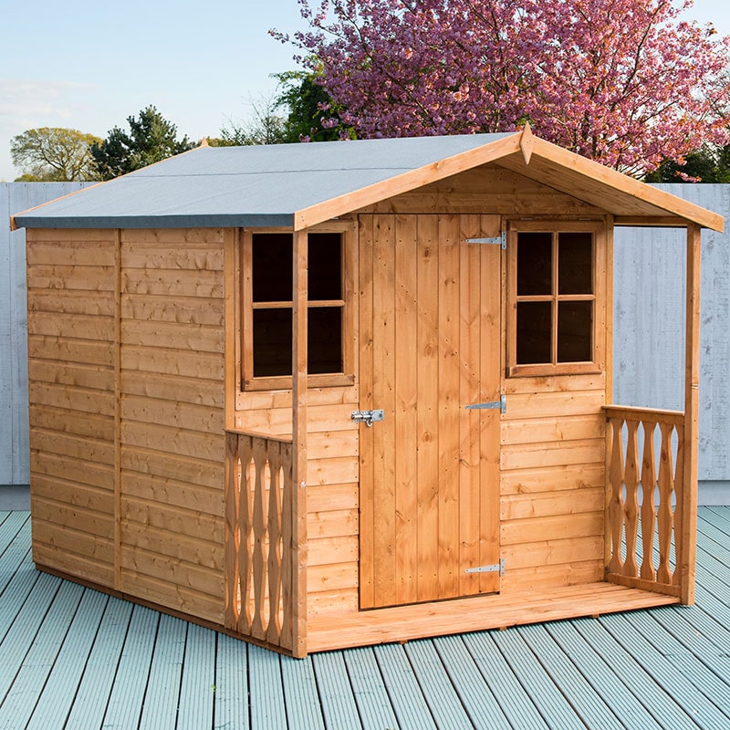 7' x 9' Shire Casita Wooden Summer House including Veranda (2.16m x 2.72m) online kaufen