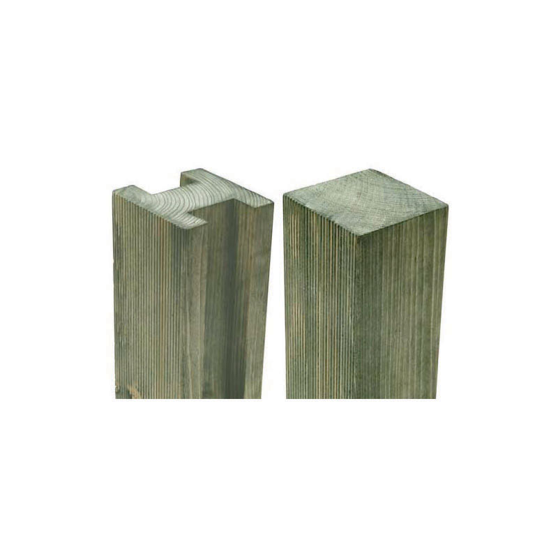 7'11" x 3.7" x 3.7" Forest Reeded Slotted Pressure Treated Fence Post (2.4m x 94mm x 94mm) online kaufen