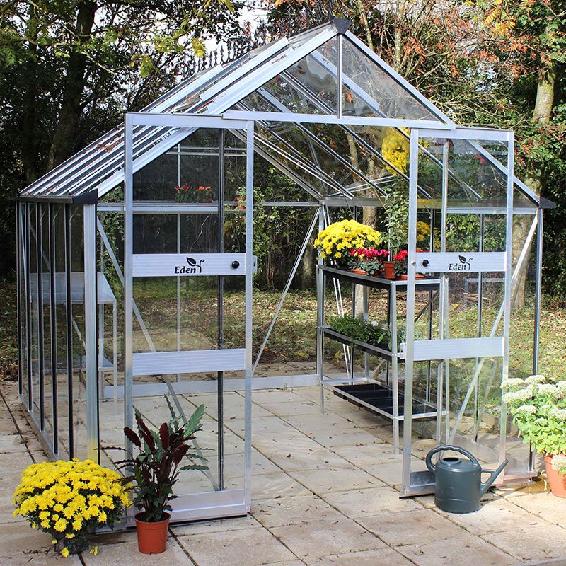 8' x 10' Halls Cotswold Blockley Greenhouse with Toughened Glass (2.56m x 3.17m) online kaufen