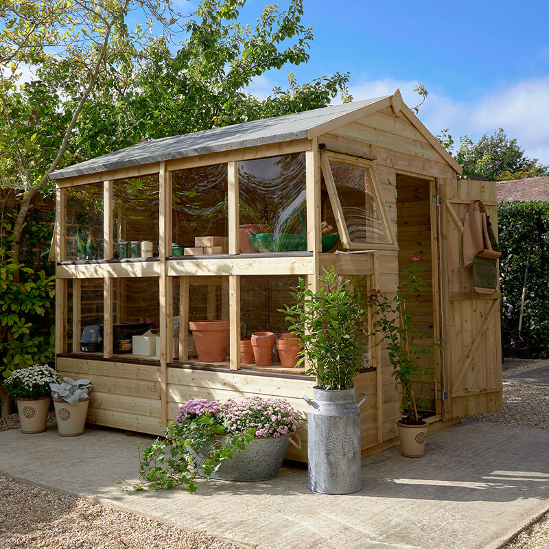 8' x 6' Forest 25yr Guarantee Shiplap Pressure Treated Potting Shed (2.42m x 1.99m) online kaufen