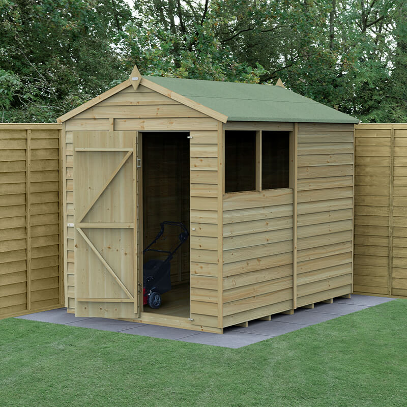 8' x 6' Forest 4Life 25yr Guarantee Overlap Pressure Treated Apex Wooden Shed (2.42m x 1.99m) online kaufen