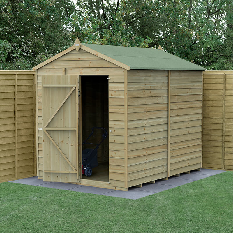 8' x 6' Forest 4Life 25yr Guarantee Overlap Pressure Treated Windowless Apex Wooden Shed (2.42m x 1.99m) online kaufen
