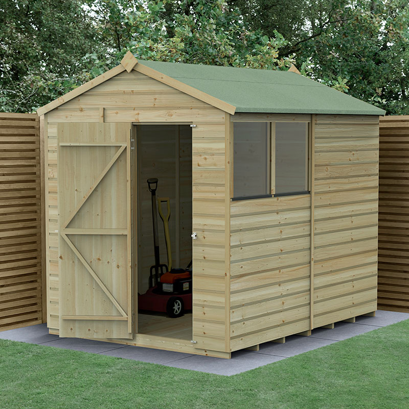 8' x 6' Forest Beckwood 25yr Guarantee Shiplap Pressure Treated Apex Wooden Shed (2.42m x 1.99m) online kaufen