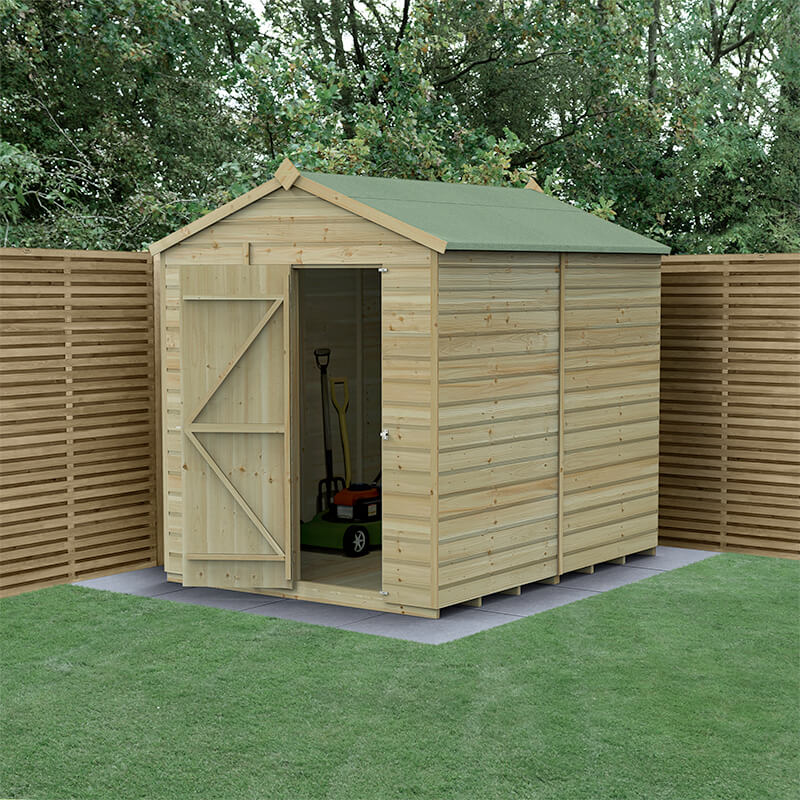 8' x 6' Forest Beckwood 25yr Guarantee Shiplap Pressure Treated Windowless Apex Wooden Shed (2.42m x 1.99m) online kaufen