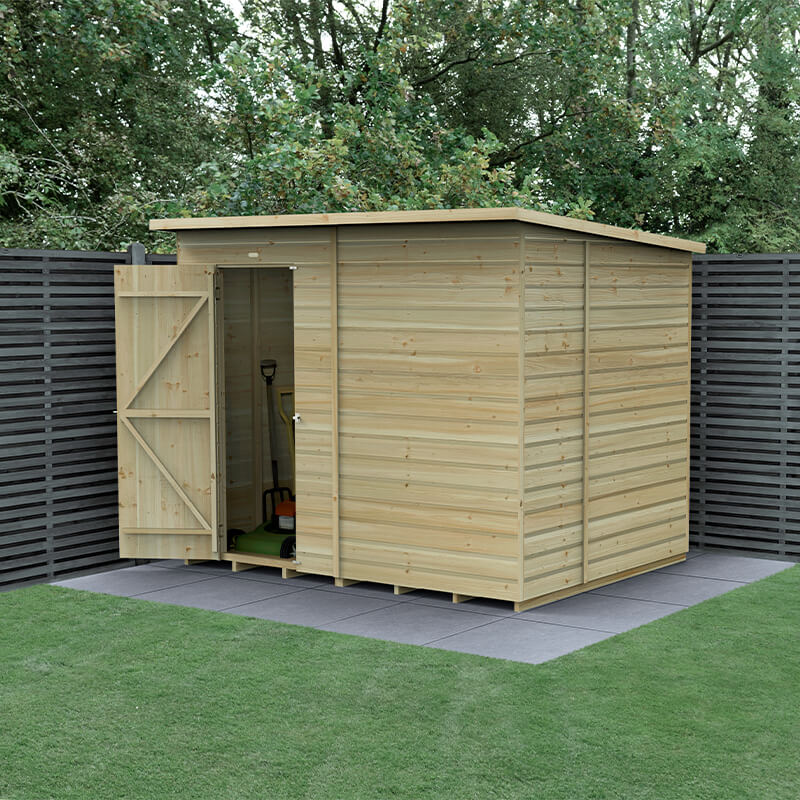 8' x 6' Forest Beckwood 25yr Guarantee Shiplap Pressure Treated Windowless Pent Wooden Shed (2.52m x 2.05m) online kaufen