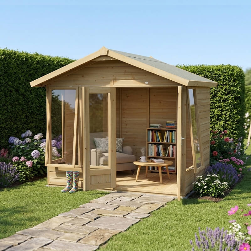 8' x 6' Forest Timberdale 25yr Guarantee Double Door Apex Summer House (2.69m x 2.14m) online kaufen
