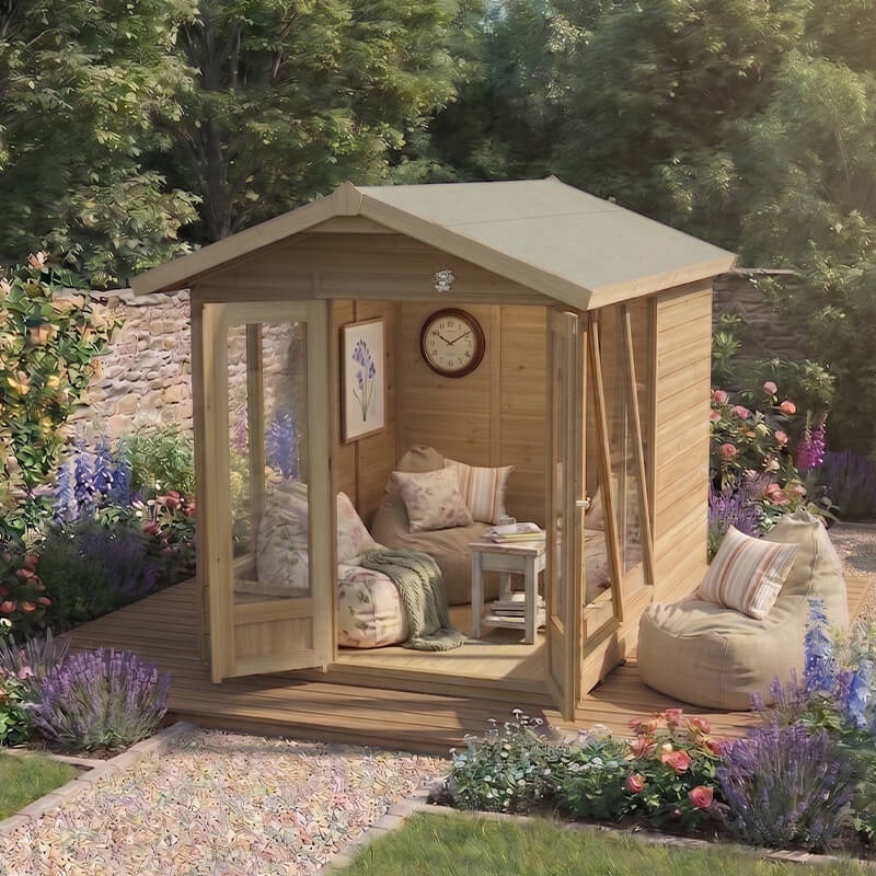 8' x 6' Forest Timberdale 25yr Guarantee Double Door Apex Summer House - 5 Windows (2.73m x 2.10m) online kaufen