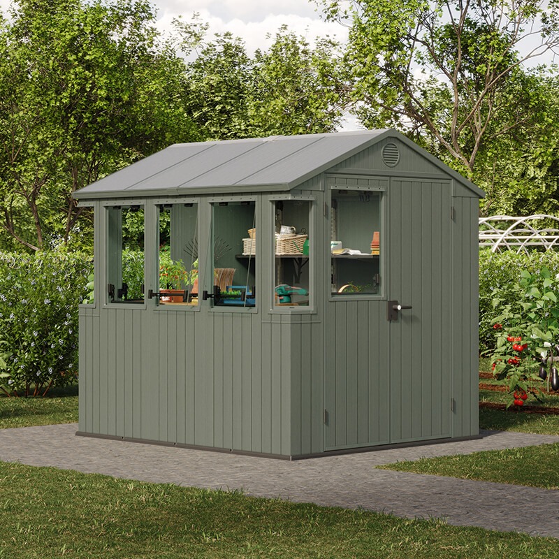 8' x 6' Keter Darwin Green Plastic Potting Shed (2.44m x 1.90m) online kaufen