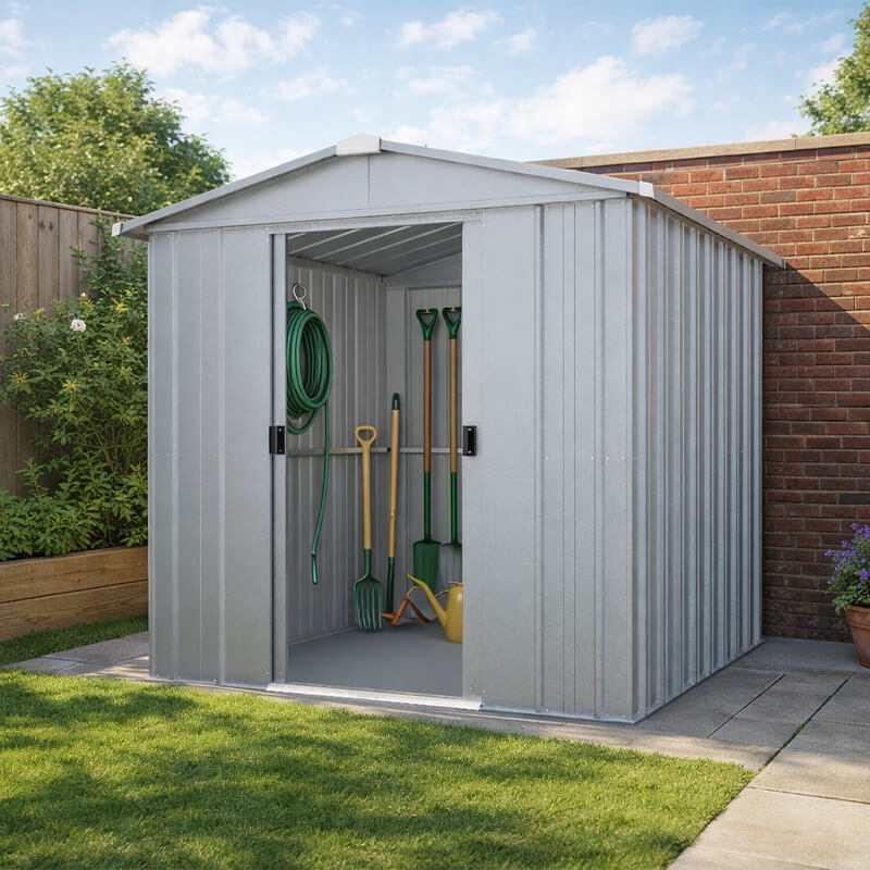 8' x 6' Yardmaster Silver Metal Shed (2.02m x 2.37m) online kaufen