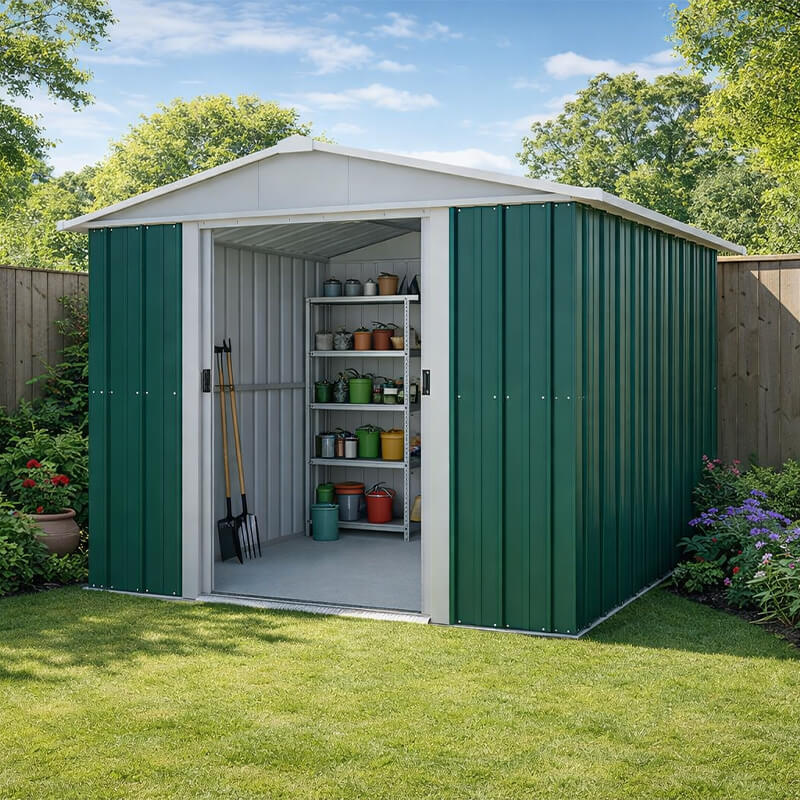 8' x 7' Yardmaster Green Metal Shed (2.42m x 2.17m) online kaufen