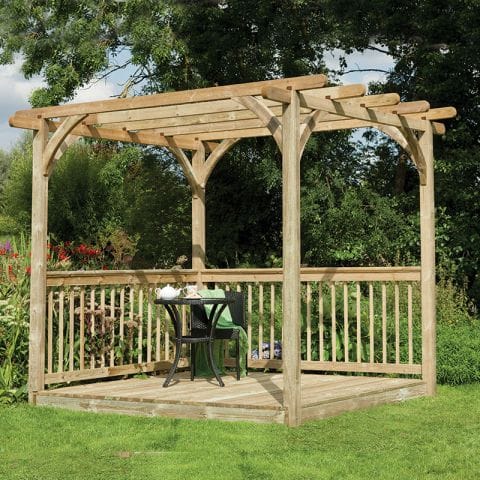 8' x 8' (2.44x2.44m) Forest Small Pergola Deck Kit online kaufen