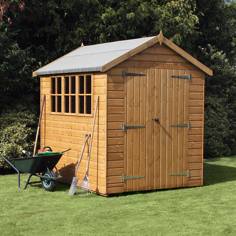 8' x 8' Traditional Heavy Duty Shiplap Apex Wooden Garden Shed (2.44m x 2.44m) online kaufen