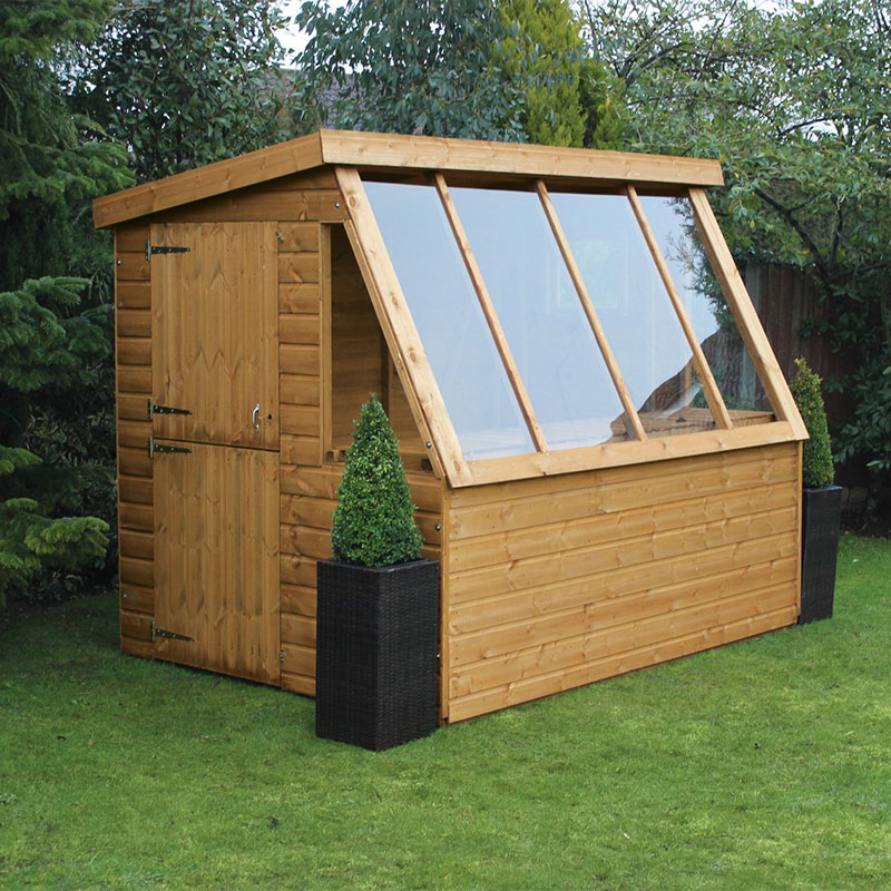 8' x 8' Traditional Shiplap Wooden Potting Garden Shed with 6' Gable (2.44m x 2.44m) online kaufen